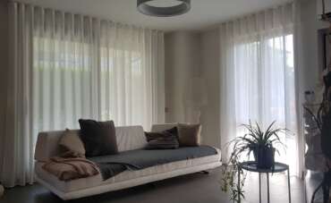 Tenda Arricciata a Onda in Poliestere Bianco – Giussano